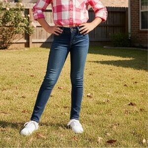 Girls  Dark Blue Jeans (BR666)